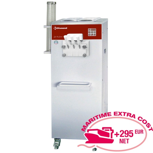 [DST/2-36AP-230/3-] Soft ice-cream machine, 2 flavors + mixed ice-cream, 30 Kg/h, air condenser