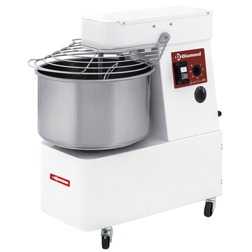 [FD22/T2V-S] Spiral kneader 22 liters, 2 speeds, timer, on wheels