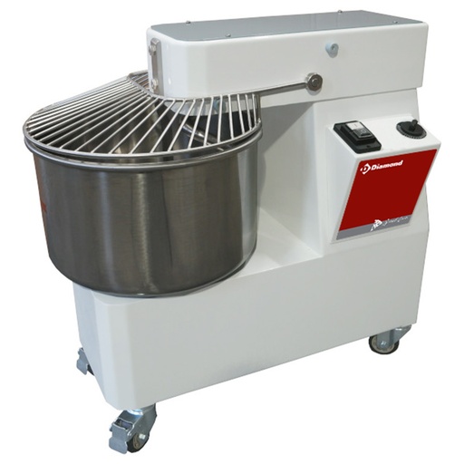 [NT22/M1] Spiral kneader 22 Liters, timer, on wheels