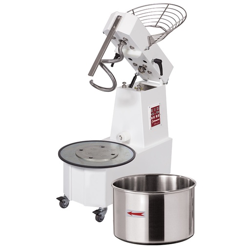 [DH53AL/T2V-230/3-] Spiral mixer 53 liters tilting head, removable bowl, 2 speeds, - Automatic, digital, on wheels