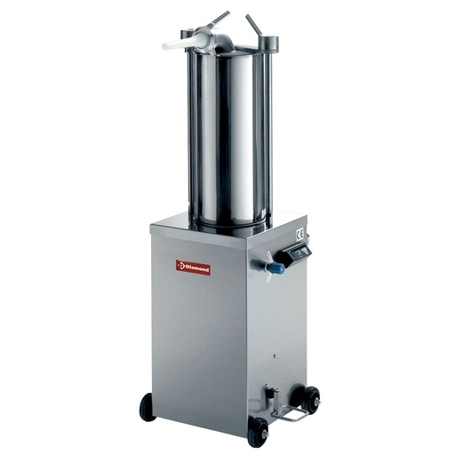 [BSH-15A] Stainless steel hydraulic vertical sausage filler, 15 liters on wheels