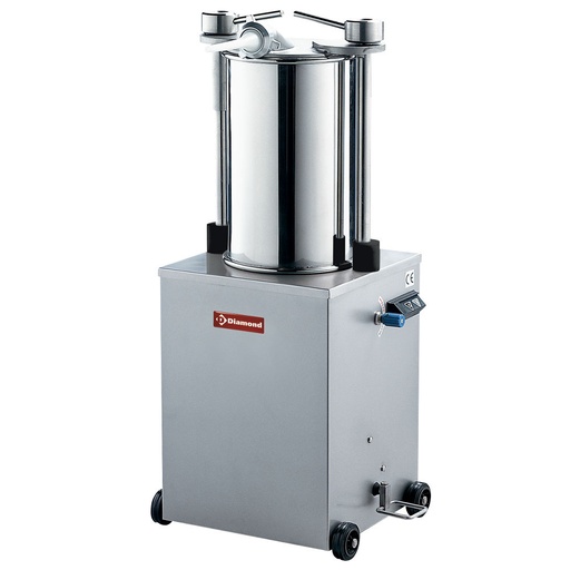 [BSH-35C] Stainless steel hydraulic vertical sausage filler, 35 liters with wheels
