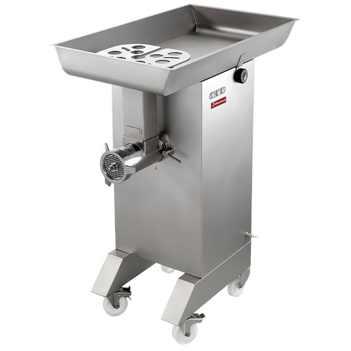 [TTGD-32/CB-PCH] Stainless steel meat mincer N° 32,ø 4.5 mm, 700 kg/h, with wheels