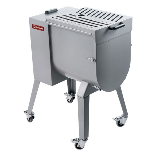 [MCR-50P/NS] Stainless steel meat mixer 50 kg, stand with wheels