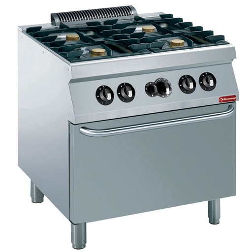 [G17/4BF8-N] Stove 4 fires 5,5 kW, gas oven GN 2/1