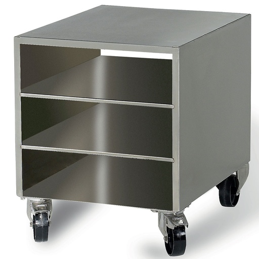 [VCM/ND] Support in stainless steel for vacuum machine, on wheels, removable