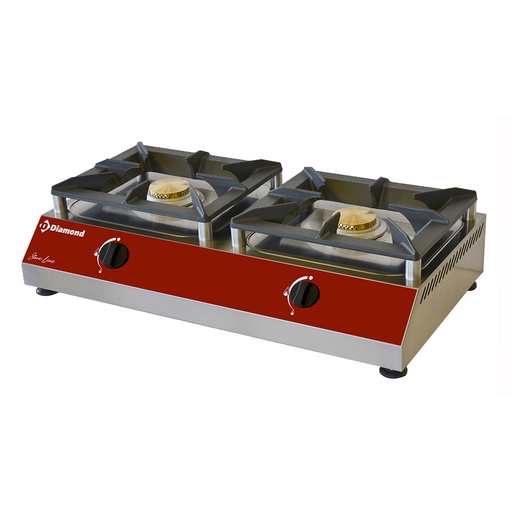[RECH/2G-N] Table top gas stove with 2 burners (2 x 5 kW)