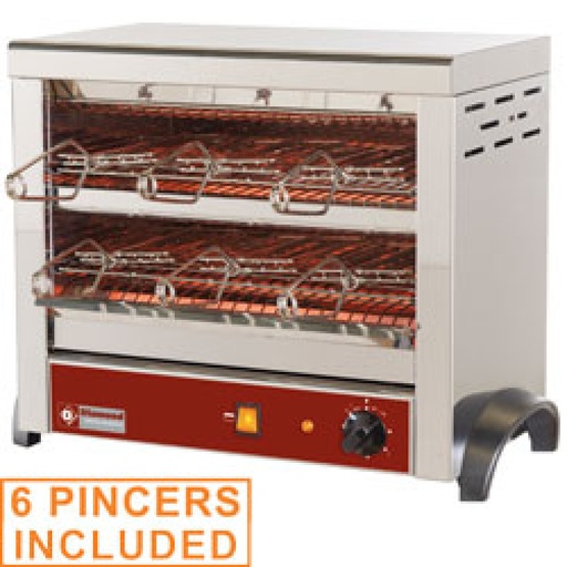 [M6-TOSTI/B] Toaster 6 tongs quartz
