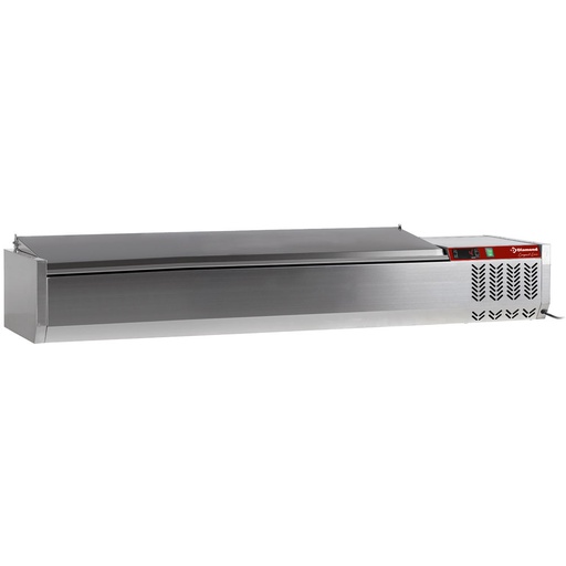[SY160/CC-R6-2EME] Topping shelf 7 x GN1/3-150 mm, with stainless steel lid