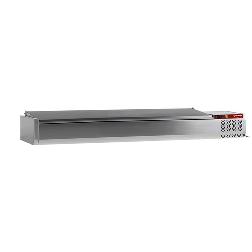 [SY200/CC-R6] Topping shelf 9x GN1/3-150 mm, with stainless steel lid