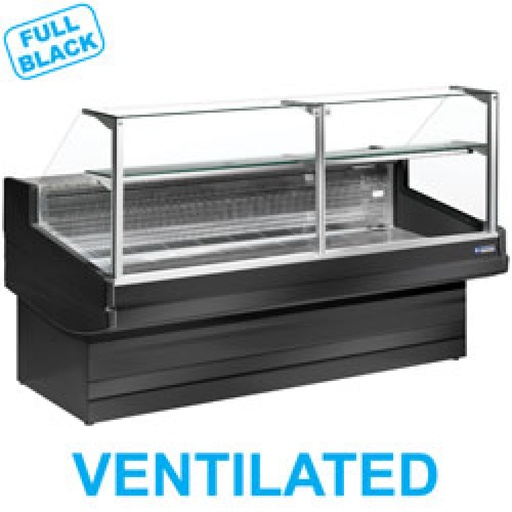[EB40/B5-VV] Ventilated refrigerated counter display with straight glass panel 90° without storeroom