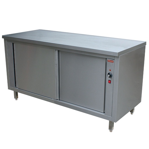[TEP207/B] Working table on heating cupboard "pass through" sliding doors