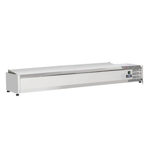 [WR-SX18-C5] Structure réfrigérée 8x GN1/4 - 150 mm, avec couvercle inox