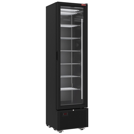 [SSN33-SB] Vitrine ventilée négative vitrée 221 litres - 7 niveaux fixes - NOIRE