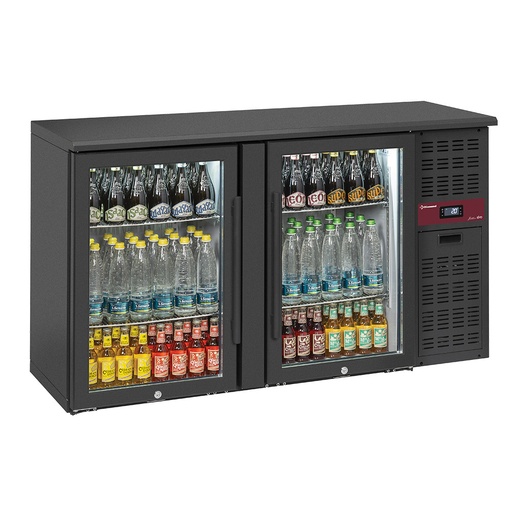[RLB2-2G] Refroidisseur de bouteilles 2 portes vitrées, 320 litres, pieds réglables