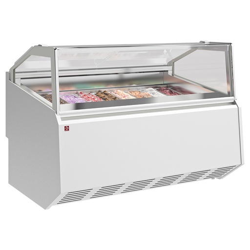 [QUEB21-V6] Comptoir à crème glacée 24 bacs inox (360x165)
