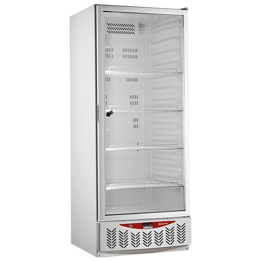 [PFV55-R6G] Frigo ventilé, porte vitrée, 525 litres, GN2/1+600x400, blanc