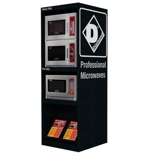 [MEB-3D] Meuble exposition 3 fours micro-ondes - NOIR