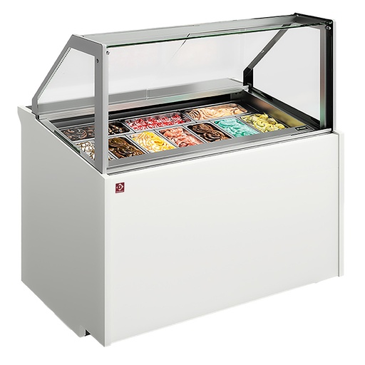 [LAVA09-V12] Comptoir à crème glacée 6 bacs inox (360x165)