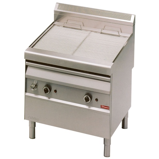 [GV819] Grill-vapeur gaz avec grille de cuisson en "O", sur meuble