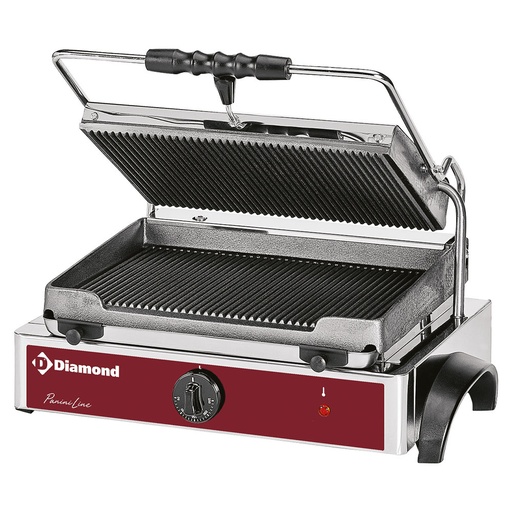 [GR-PANOS] Grill panini électrique MEDIUM, plaques rainurées