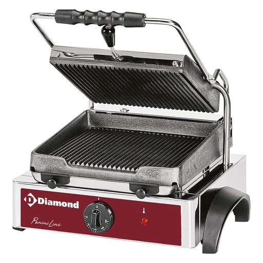 [GR42-LIQ] Grill panini électrique, plaques rainurées