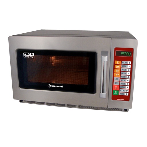 [DW3421-DE-2EME] Four micro-ondes en inox (GN 2/3),2100 W. (34 Lt), digital