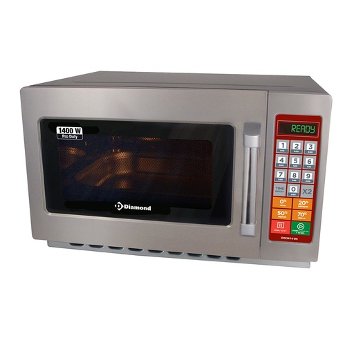 [DW3414-DE] Four micro-ondes en inox (GN 2/3),1400 W. (34 Lt), digital