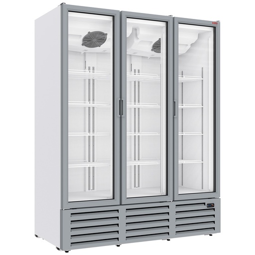 [DRP16-3W] Vitrine ventilée positive 1455 litres, 3 portes battantes - BLANCHE
