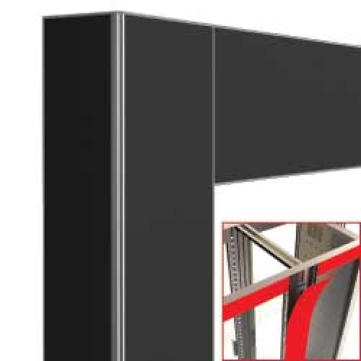 [DE21-U-NR] Déco jonction 2x 216 Lt. Noir mat - magnétique