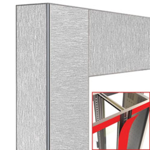 [DE21-U-AS] Déco jonction 2x 216 Lt.Acier satiné - magnétique