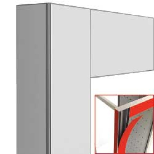 [DE21-BI] Déco vitrine 216 Lt. Blanc mat- magnétique