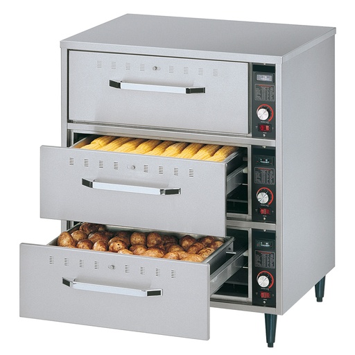 [DDW-3] Chauffe-aliments à poser, 3 tiroirs (GN 1/1 - 150 mm)