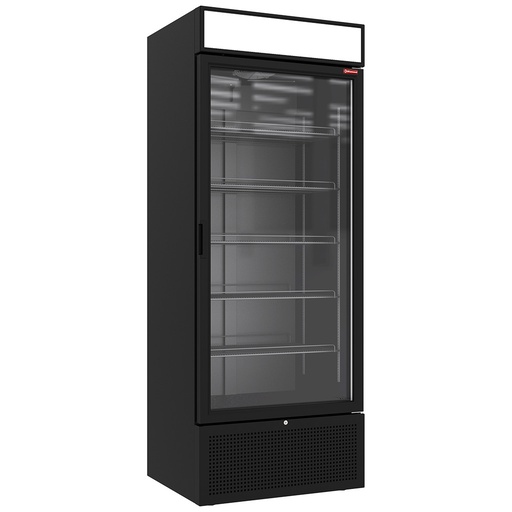 [CLP72-SB] Vitrine ventilée positive 715 litres NOIRE avec caisson lumineux