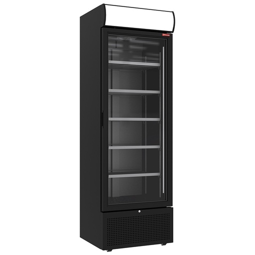 [CLP52-SB-2EME] Vitrine ventilée positive 494 litres NOIRE avec caisson lumineux