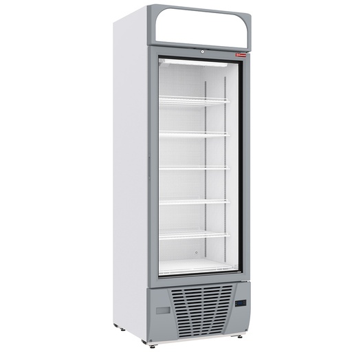 [CLN53-SW] Vitrine ventilée négative vitrée 496  litres - 6 niveaux fixes avec caisson lumineux - BLANCHE