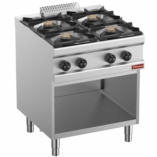[C4GA7-BF] Fourneau gaz 4 feux, sur armoire ouverte